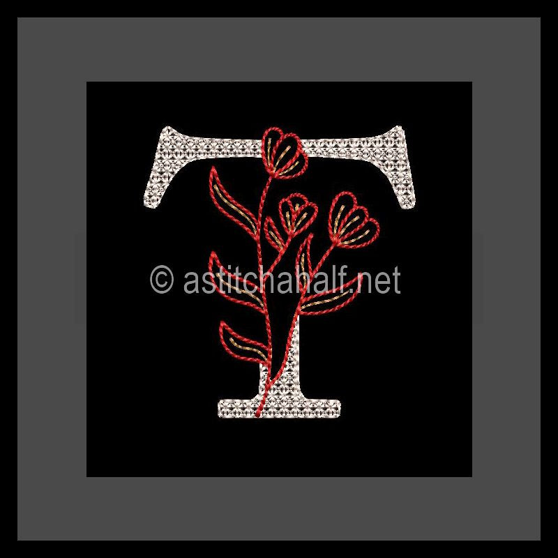 Leaf in Luxury Monogram Letter T