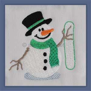 Snowflakes and Snowmen Monogram Number 1