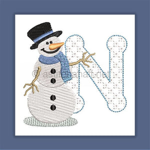 Snowflakes and Snowmen Monogram Combo