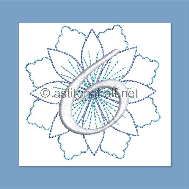 Frost and Frozen Monogram Number 6
