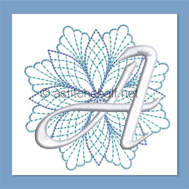 Frost and Frozen Monogram Letter A