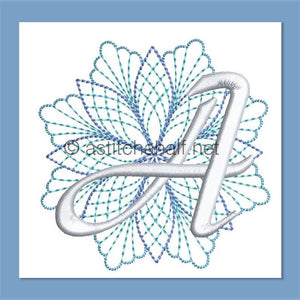 Frost and Frozen Monogram Letter A