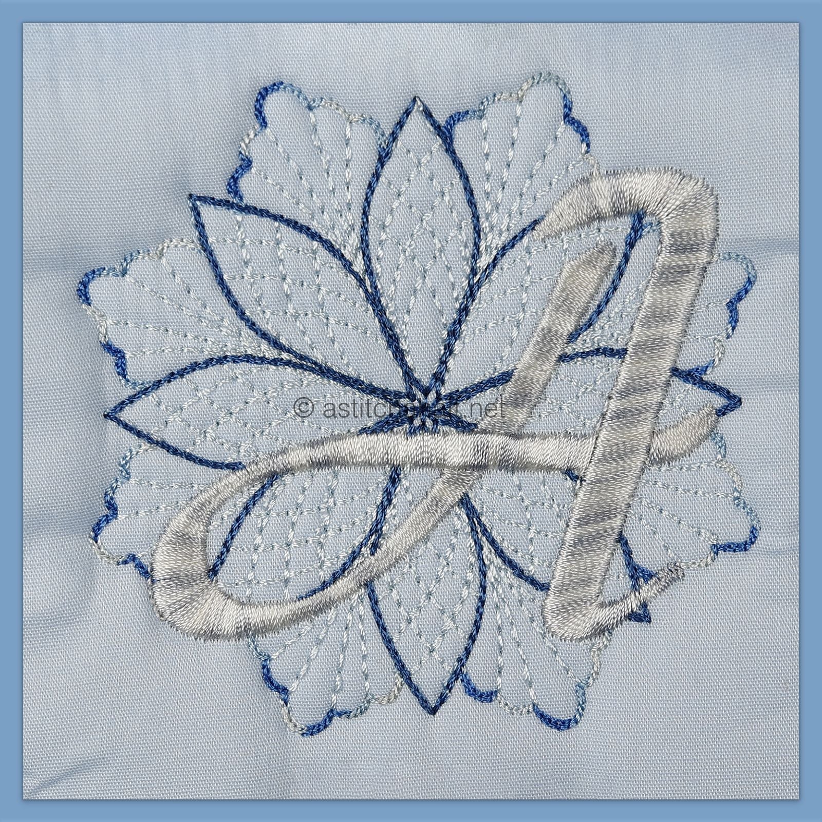 Frost and Frozen Monogram Letter A