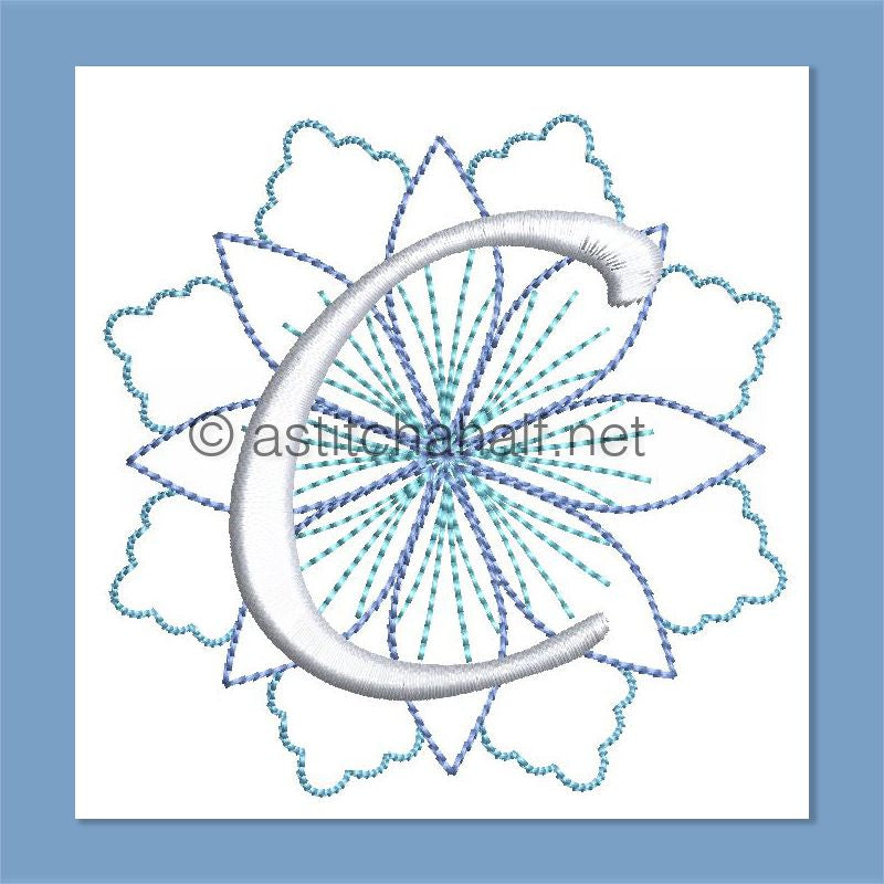 Frost and Frozen Monogram Letter C