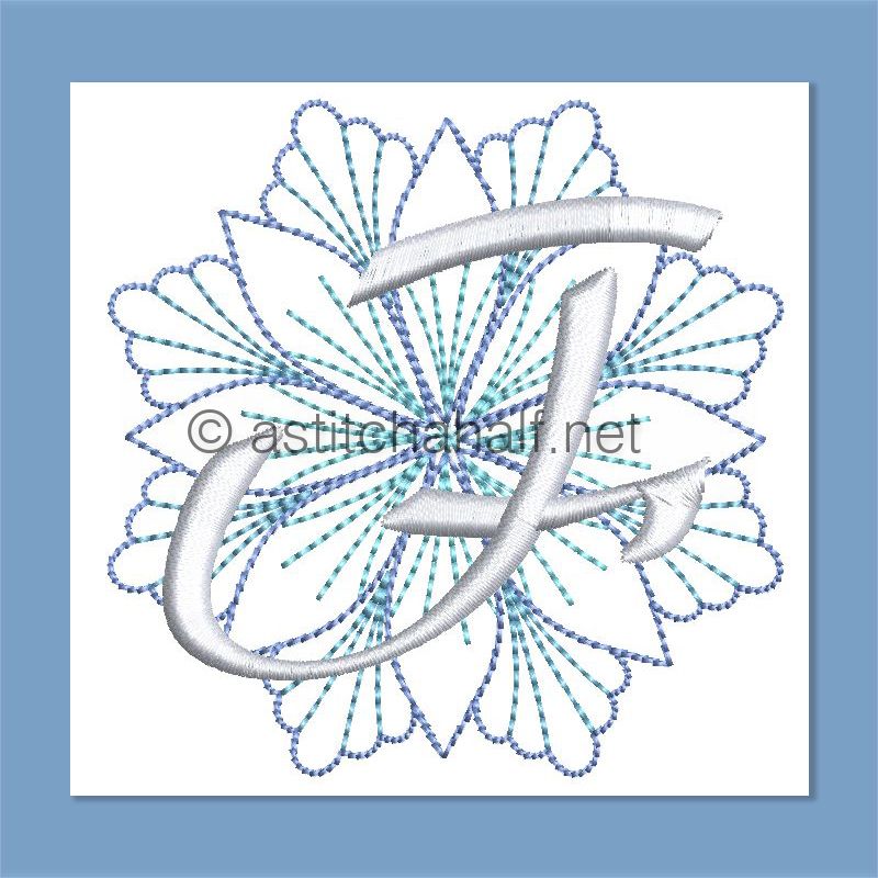 Frost and Frozen Monogram Letter F