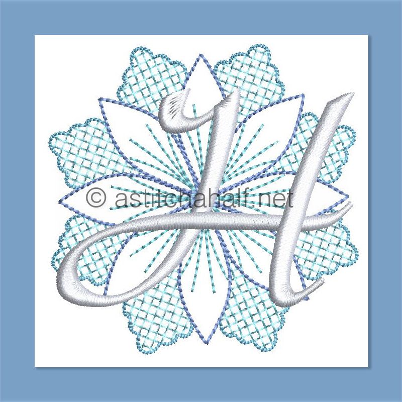 Frost and Frozen Monogram Letter H