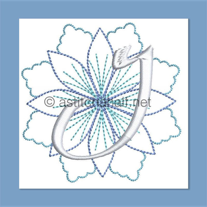 Frost and Frozen Monogram Letter I