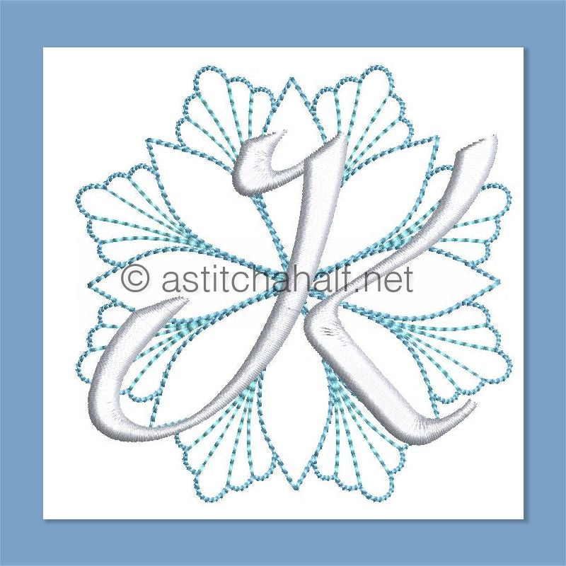 Frost and Frozen Monogram Letter K