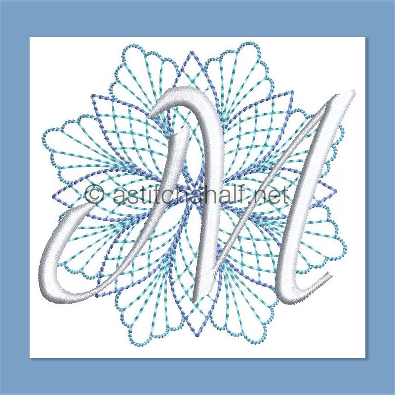 Frost and Frozen Monogram Letter M