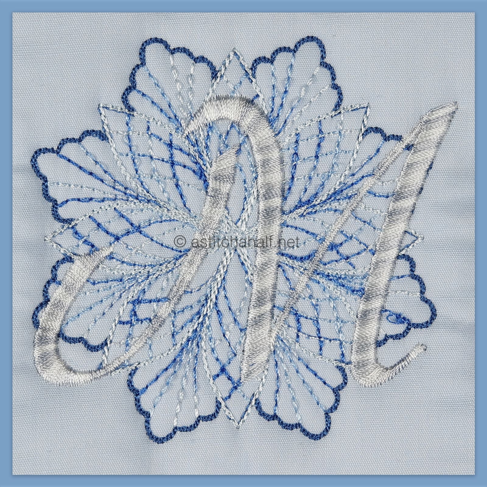 Frost and Frozen Monogram Letter M