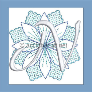 Frost and Frozen Monogram Letter N