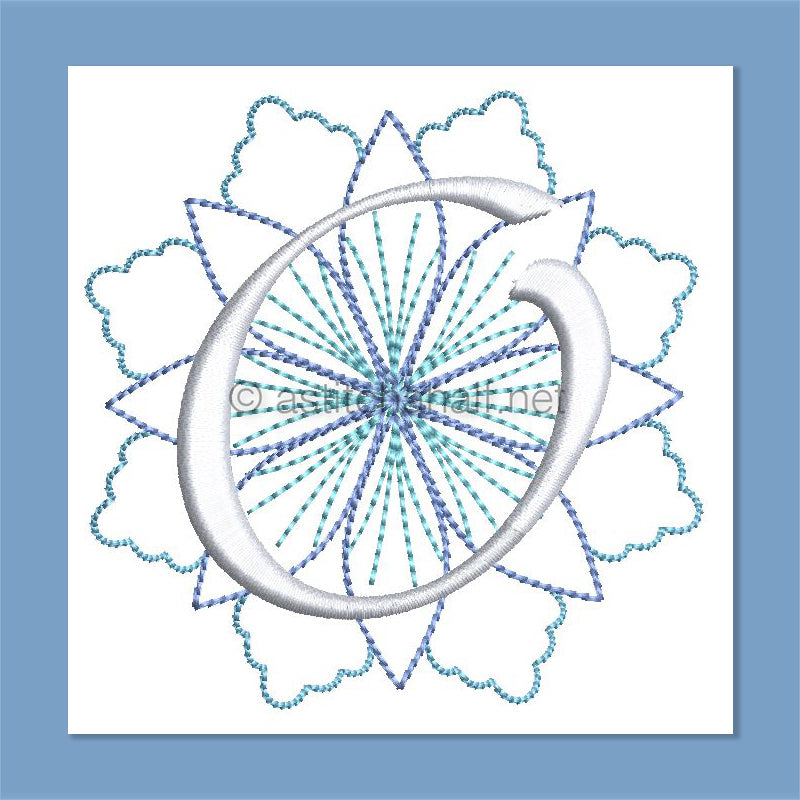 Frost and Frozen Monogram Letter O