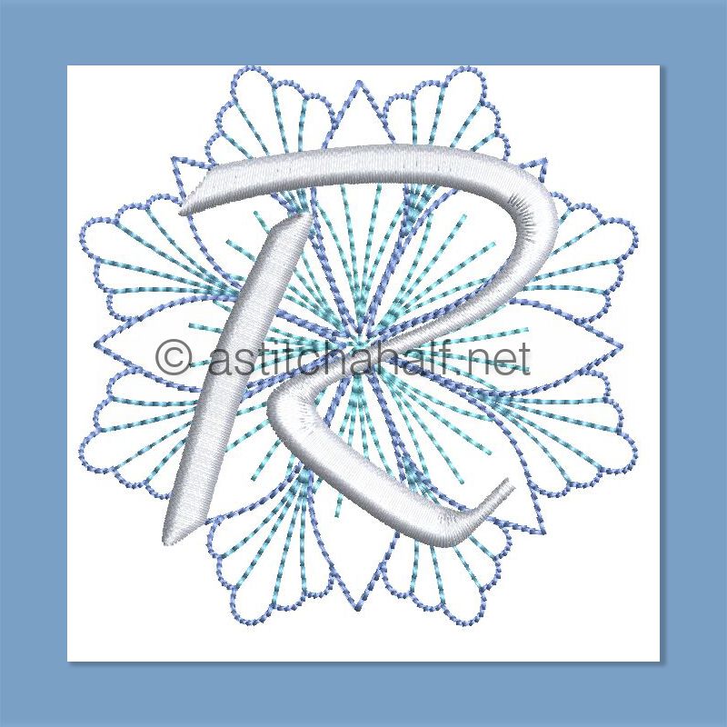 Frost and Frozen Monogram Letter R