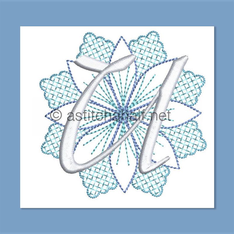 Frost and Frozen Monogram Letter U