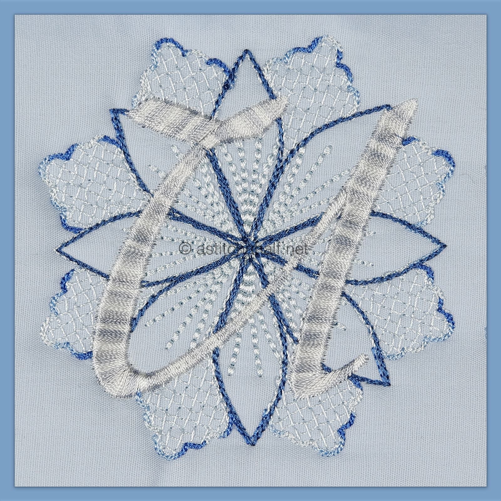 Frost and Frozen Monogram Letter U