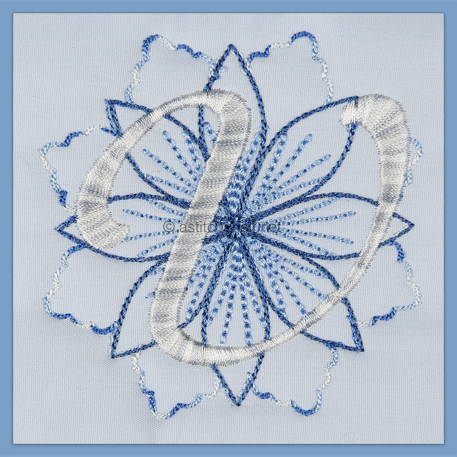 Frost and Frozen Monogram Letter V