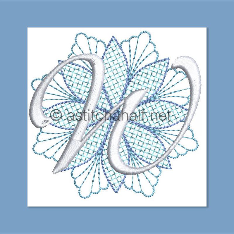 Frost and Frozen Monogram Letter W