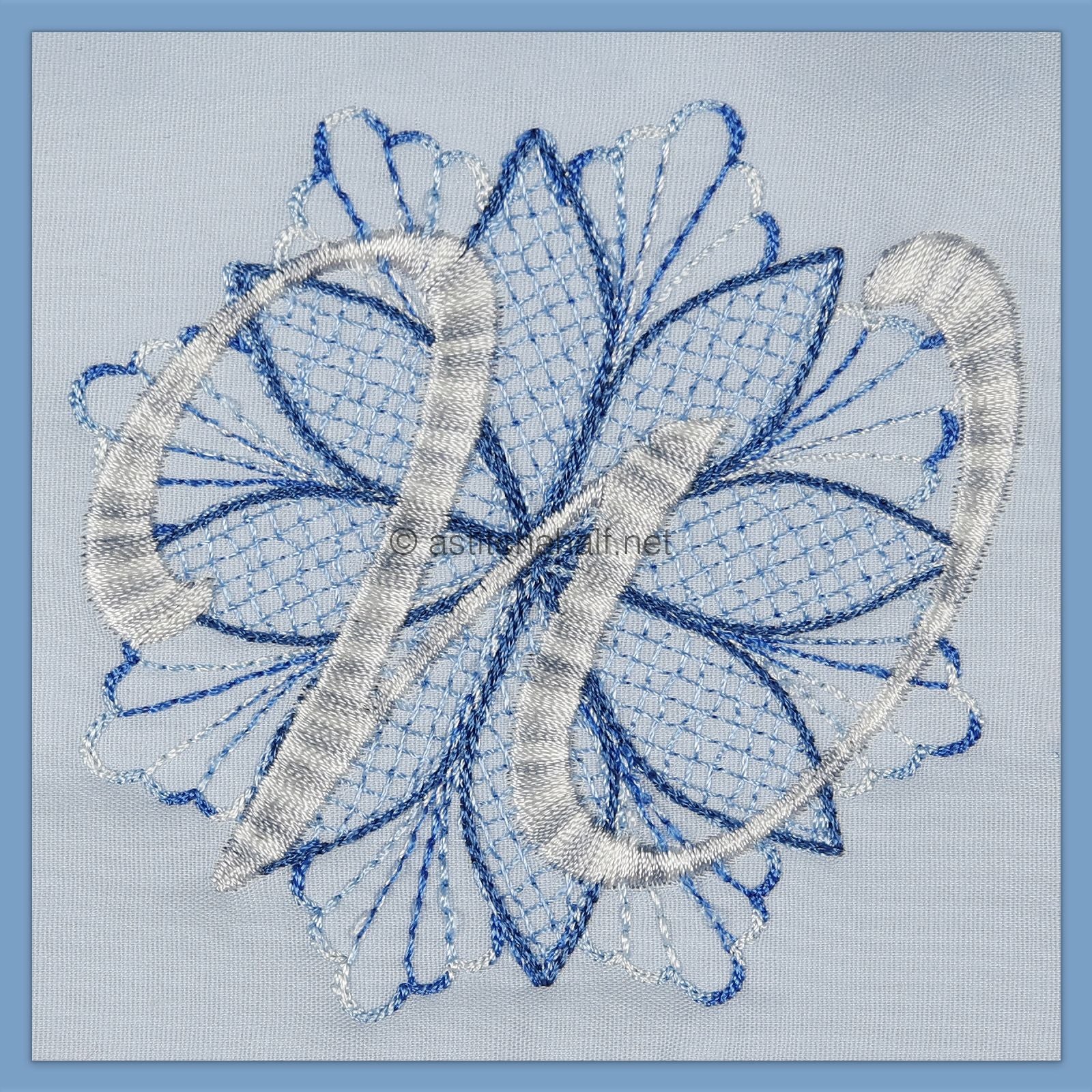 Frost and Frozen Monogram Letter W