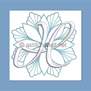 Frost and Frozen Monogram Letter X