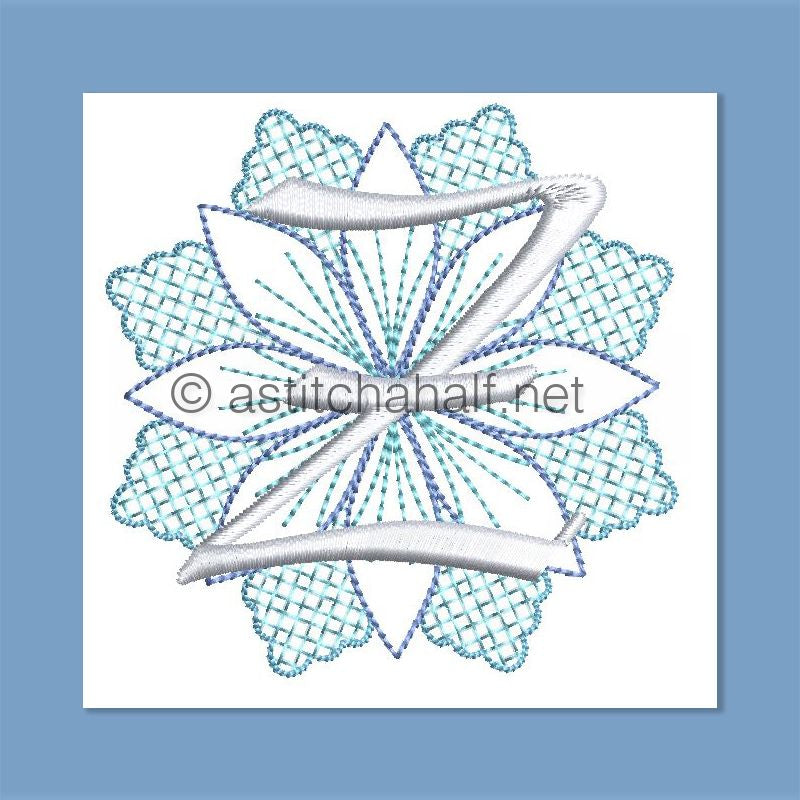 Frost and Frozen Monogram Letter Z