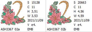 Poinsettia and Eucalyptus Monogram Number 2