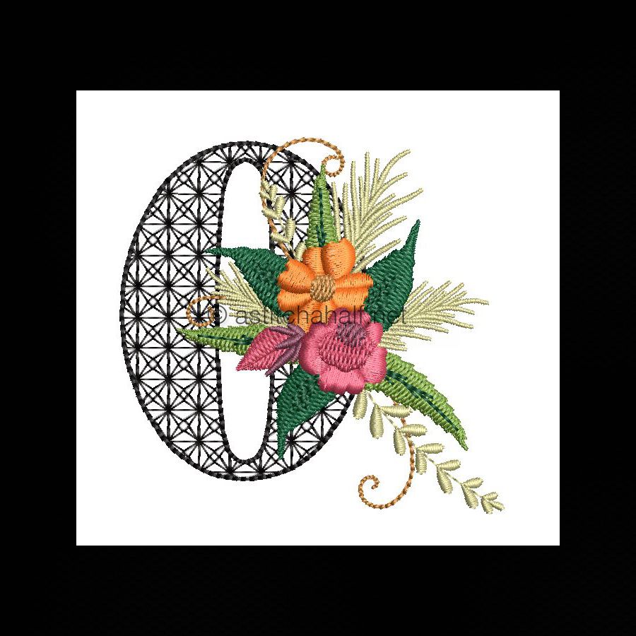 Black Velvet Monogram Number 0