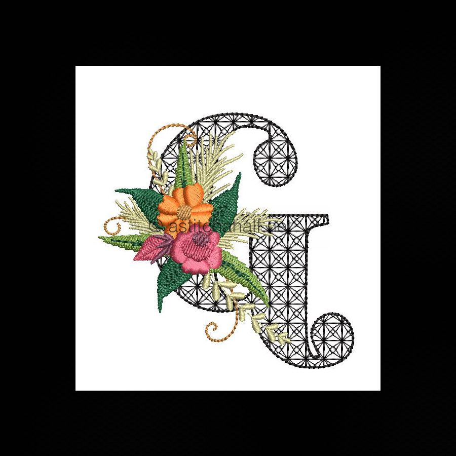 Black Velvet Monogram Letter G