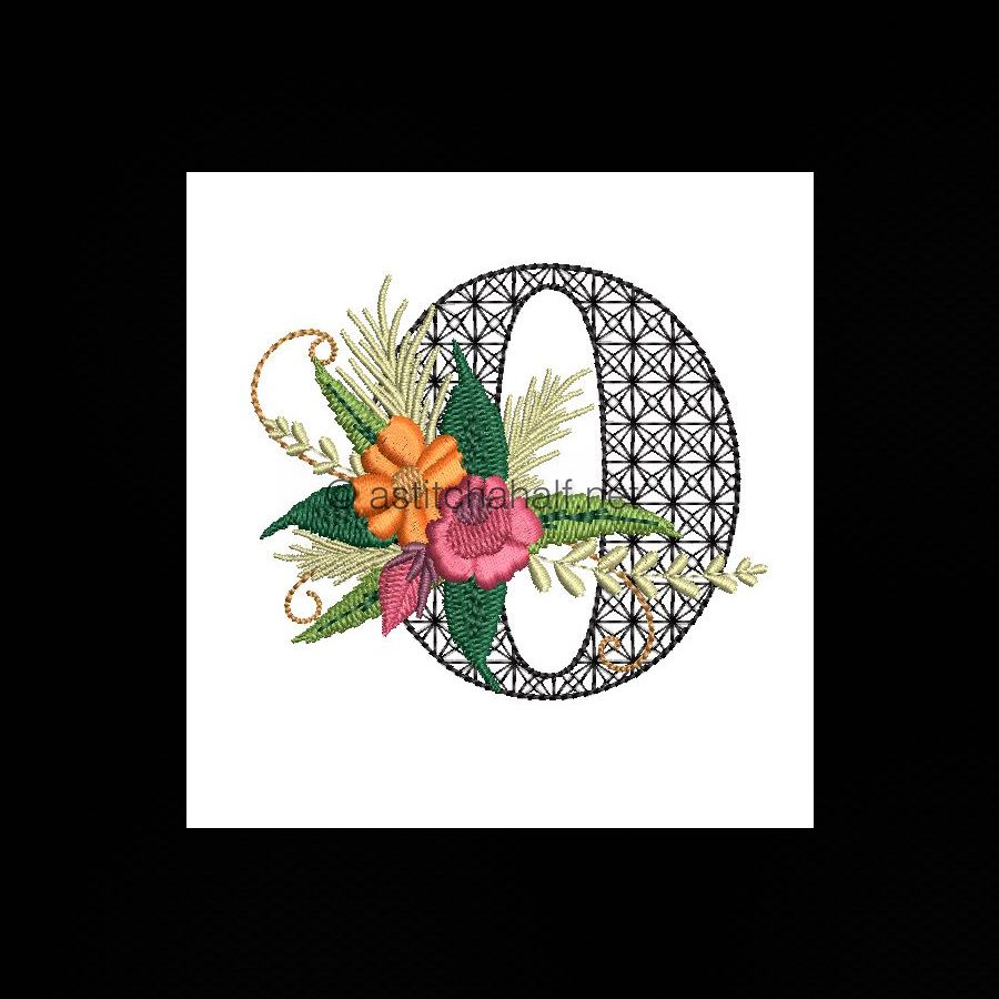 Black Velvet Monogram Letter O