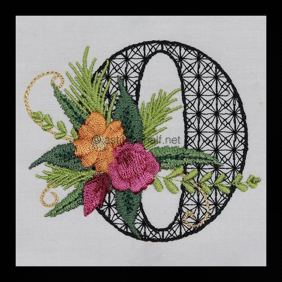 Black Velvet Monogram Letter O