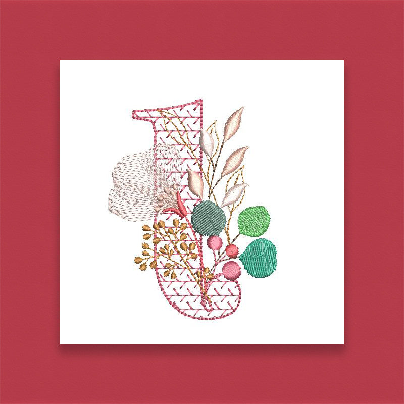 Red Velvet Monogram Number 1