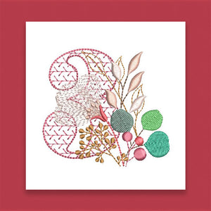 Red Velvet Monogram Number 3