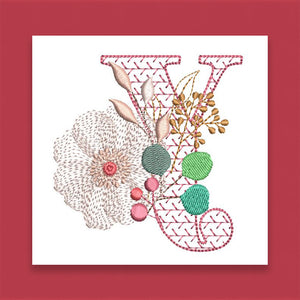 Red Velvet Monogram Letter Y