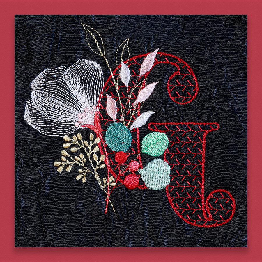 Red Velvet Monogram Letter G