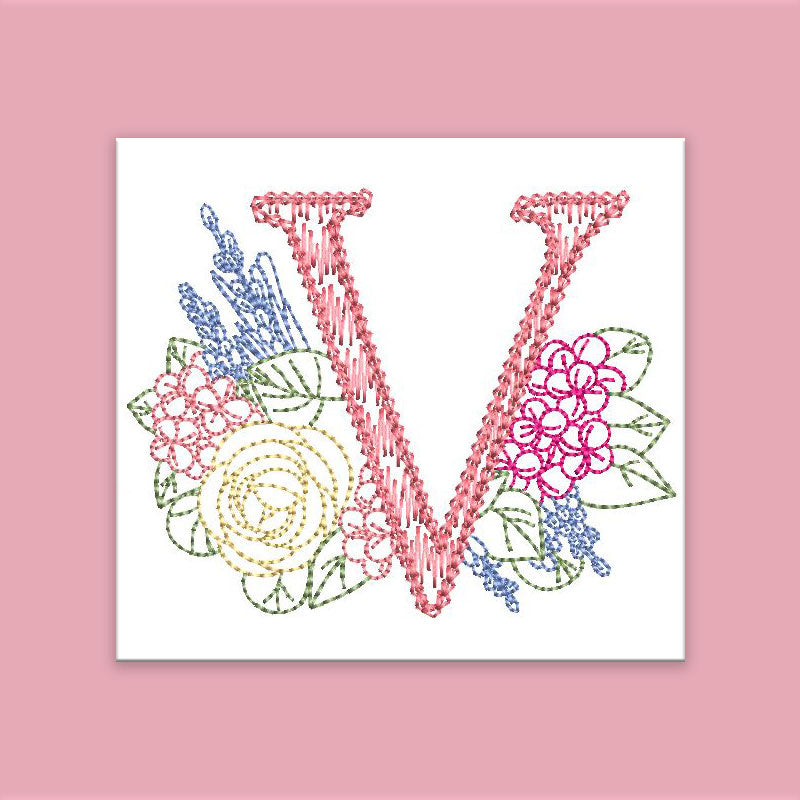 Spruce Monogram Letter V