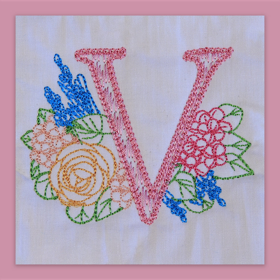 Spruce Monogram Letter V