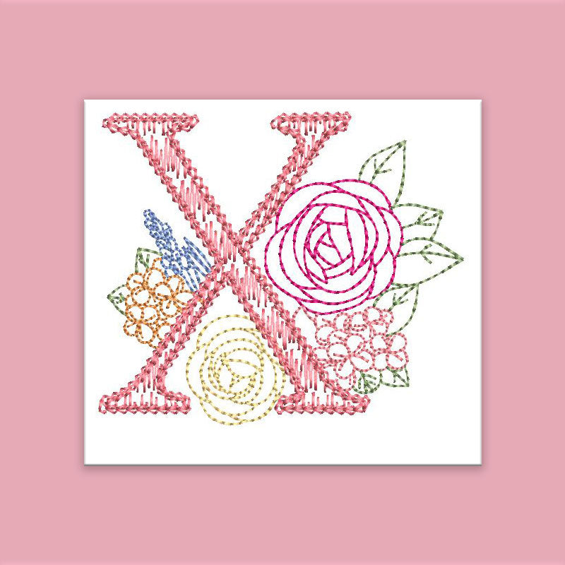 Spruce Monogram Letter X