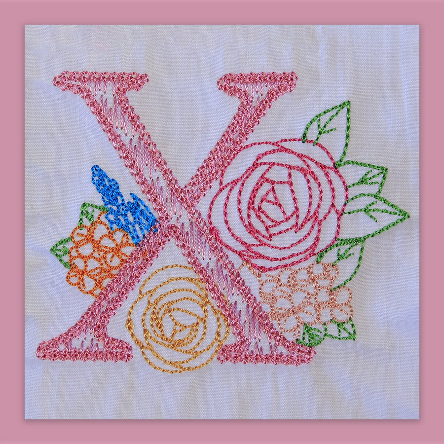 Spruce Monogram Letter X