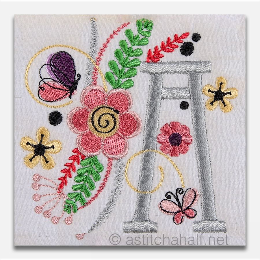 In The Garden Monogram Letter A