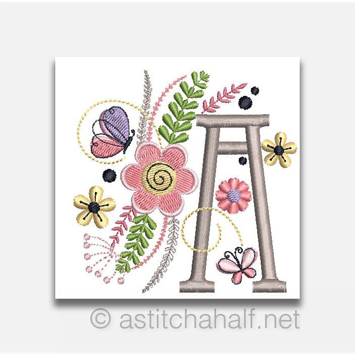 In The Garden Monogram Letter A