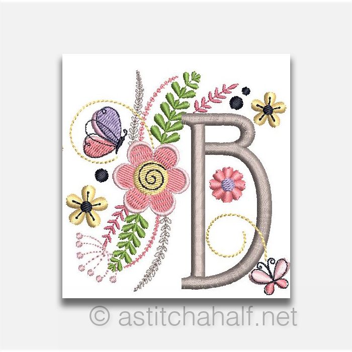 In The Garden Monogram Letter B