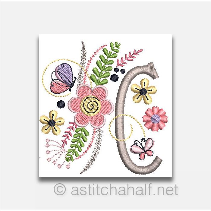 In The Garden Monogram Letter C