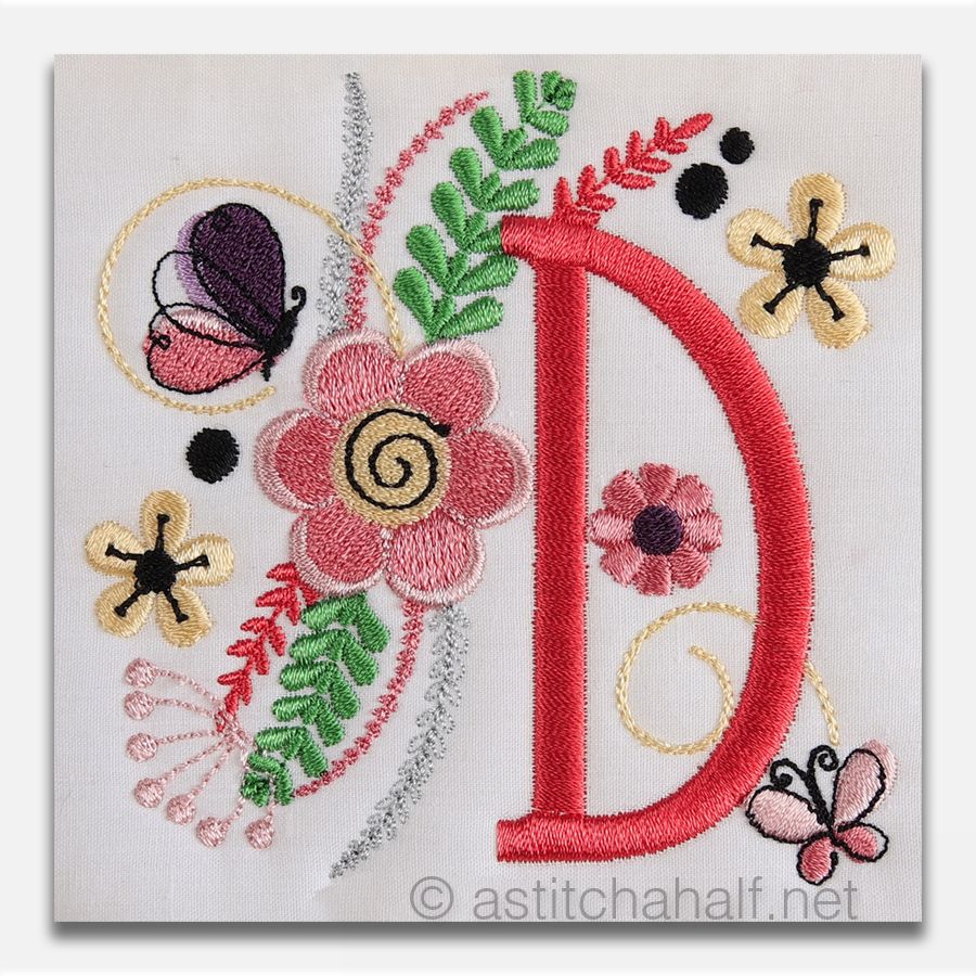 In The Garden Monogram Letter D