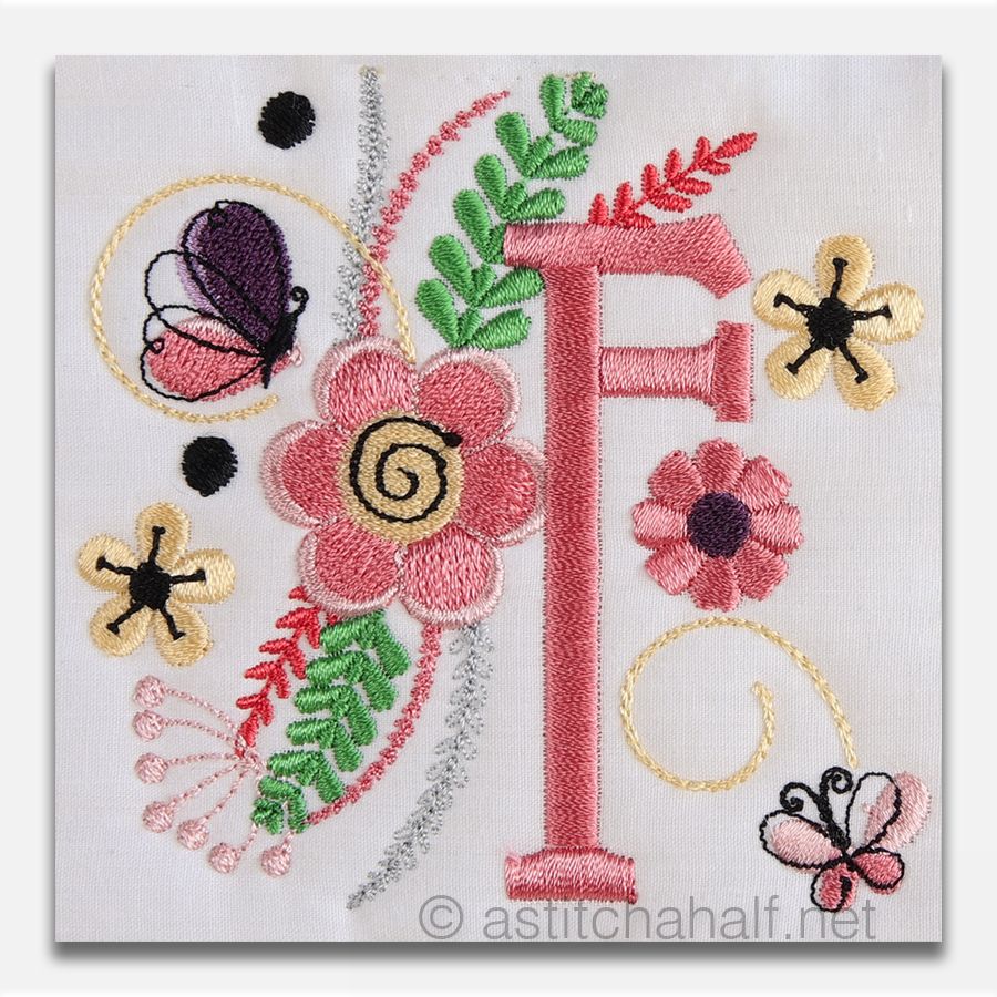 In The Garden Monogram Letter F