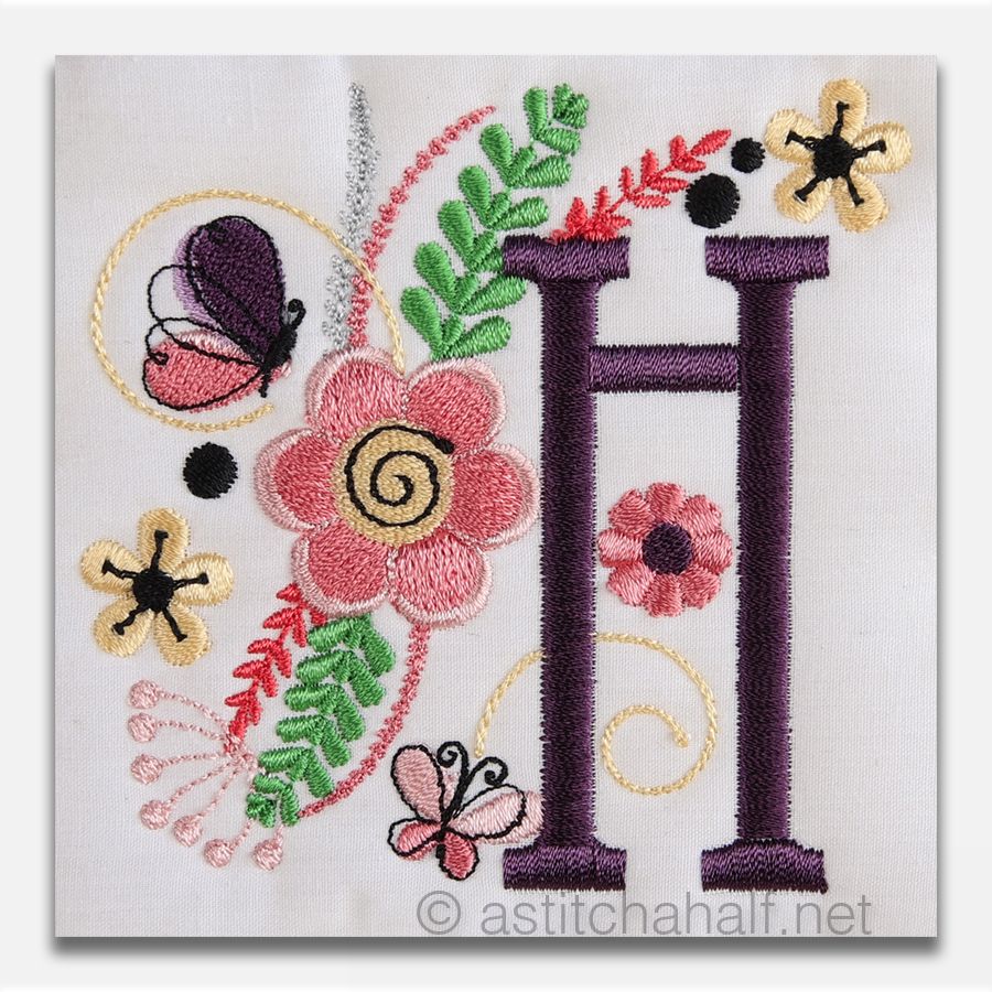 In The Garden Monogram Letter H