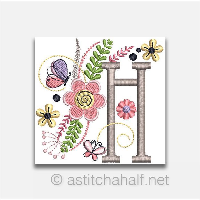 In The Garden Monogram Letter H