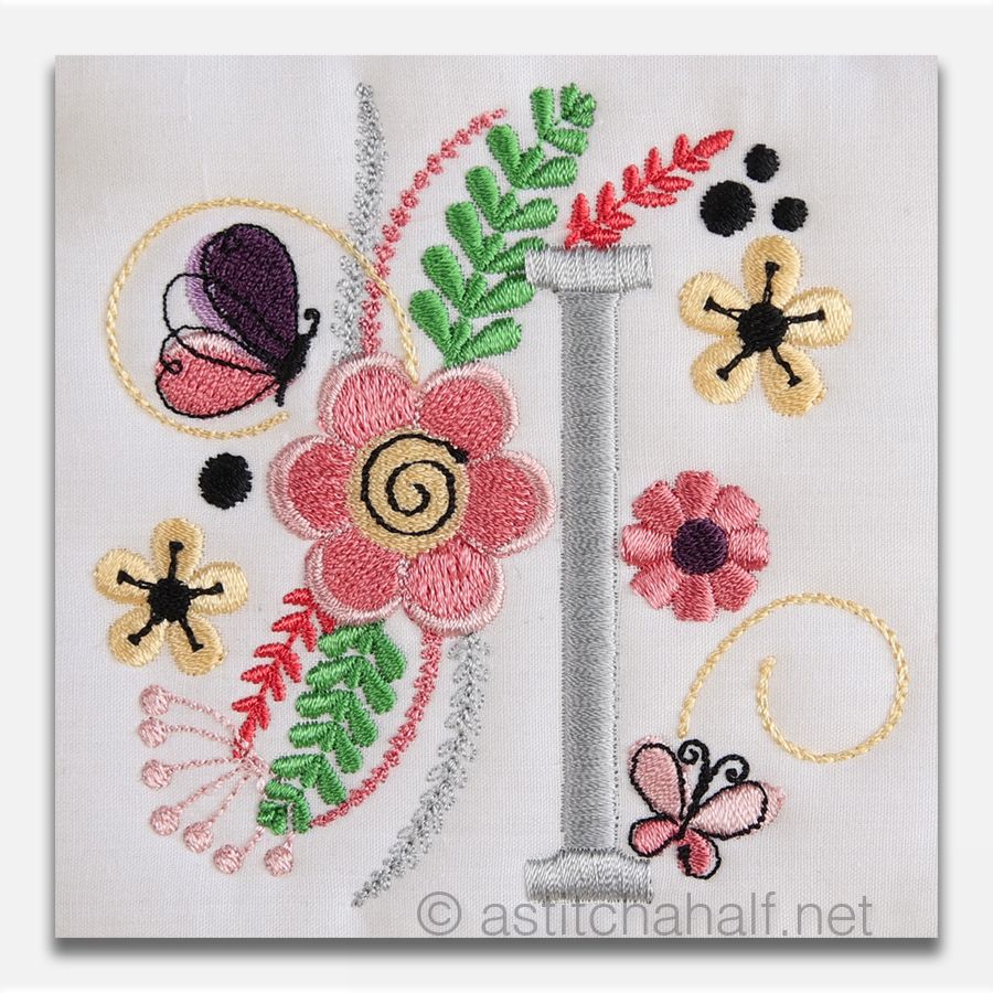 In The Garden Monogram Letter I