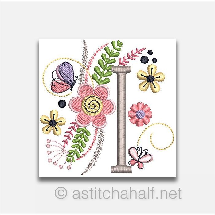In The Garden Monogram Letter I