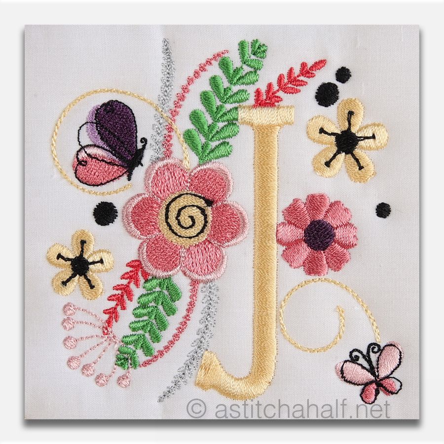 In The Garden Monogram Letter J