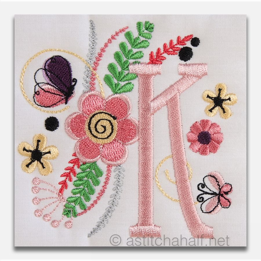 In The Garden Monogram Letter K