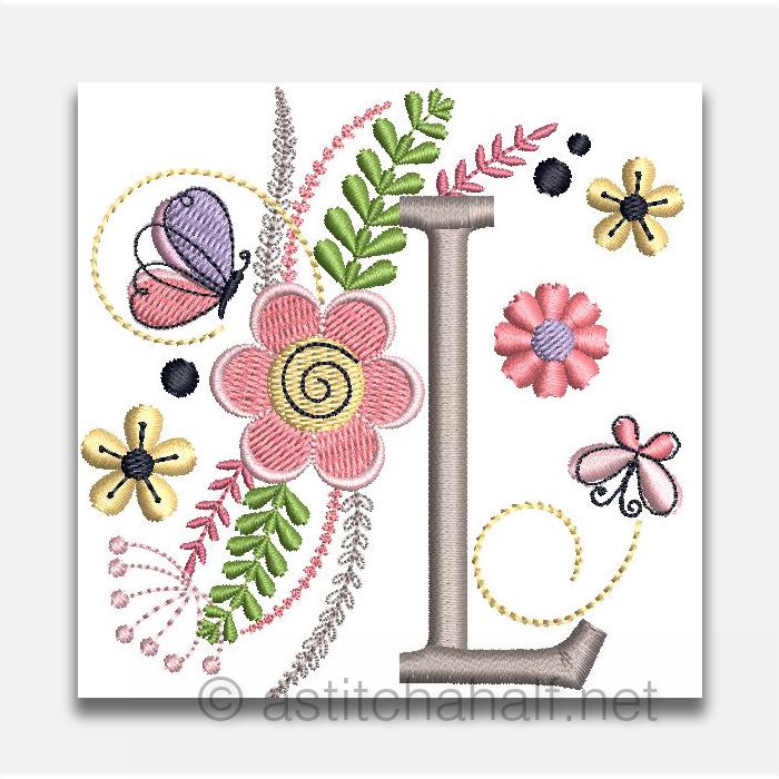 In The Garden Monogram Letter L